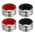 PATIKIL 4 Pcs Wine Bottle Collars, Stainless Steel & Velvet Felt Bottle Drip Ring Anti-overflow Wine Drip Catcher Accessories for Kitchen Bar Party Beverage, Black/Red (Ordinary&Flannel)