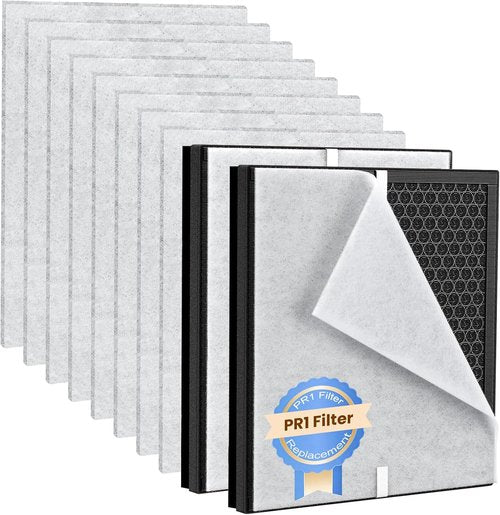 Mooka PR1 Replacement Air Filter - High-Efficiency Washable Filters for Large Rooms up to 2200 sq.ft | 2-Pack