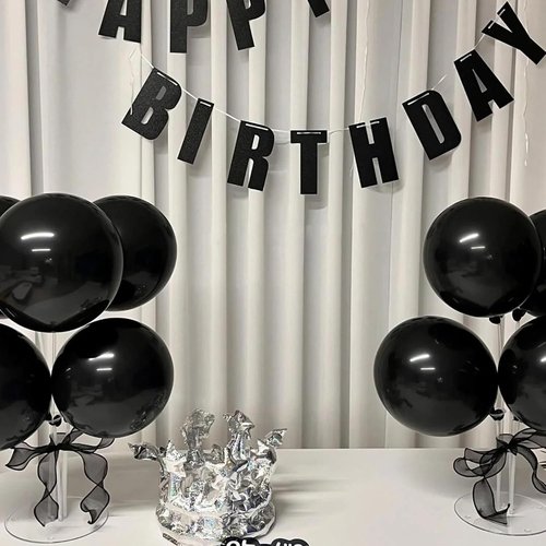 Black Balloons | 110 Pcs Mini 5-Inch Thick Latex Balloons for Birthday & Wedding Decor
