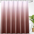 OLANLY Luxury Ombre Shower Curtain Set - Waterproof & Washable | Brown & White, 72x72 Inches