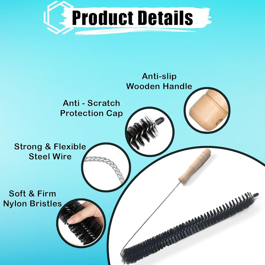 Skiennix Dryer Vent Cleaner Kit - 2-Piece Lint Brush & Vacuum Hose Attachment for Dyson V7-V15