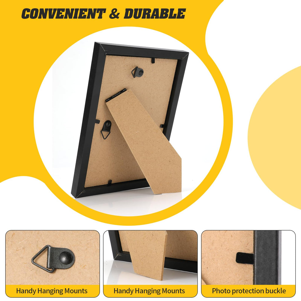 YOUKE OLA Set of 50 Picture Frame Bulk Photo Frames Wall Mounting Simple Photo Frames Multi Picture Frames for Wall or Tabletop, Black