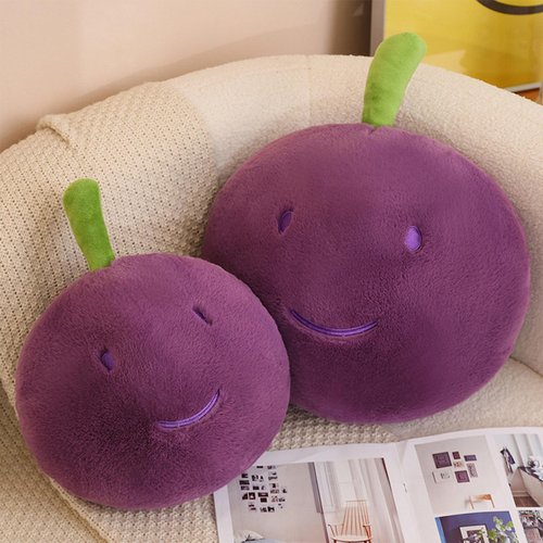 FEEZUSH Grape Plush Pillow, Grape Stuffed Plush, Food Plush Pillow, Home Decoration Gift for Kids Adults (11.8 inch)