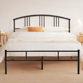 VECELO Queen Mattle Black Bed Frame with Headboard and Footboard, 14 Inch Metal Platform Mattress Foundation, Sturdy Premium Steel Slat/No Box Spring Needed