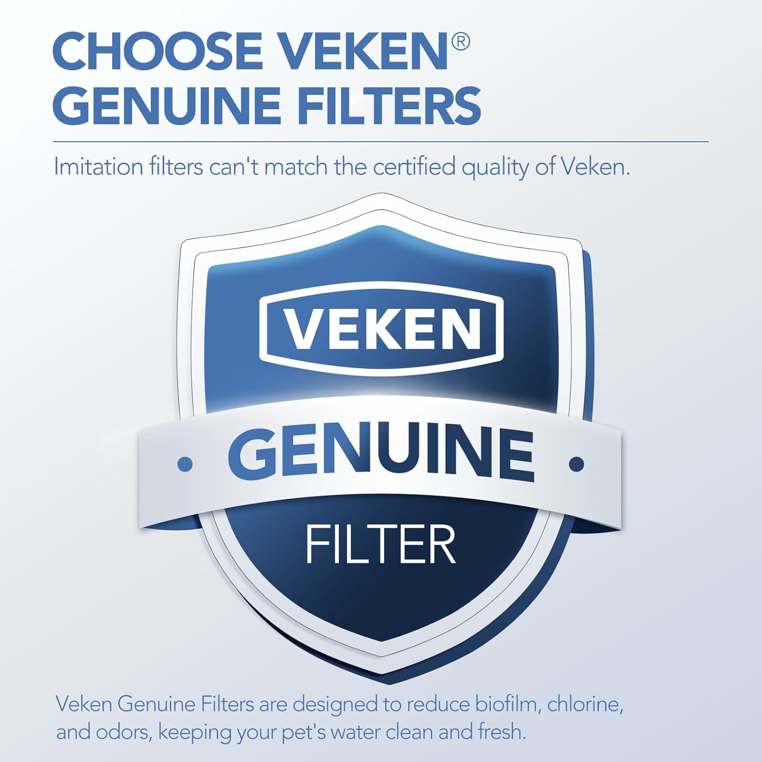 Veken Cat Water Fountain Filters - 4 Pack Replacement Filters & Pre-Filter Sponges for 50oz to 108oz Fountains