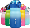 BJPKPK 14oz Insulated Water Bottle - Stainless Steel, BPA-Free, Leak-Proof with Straw & Lockable Lid | Sky Color