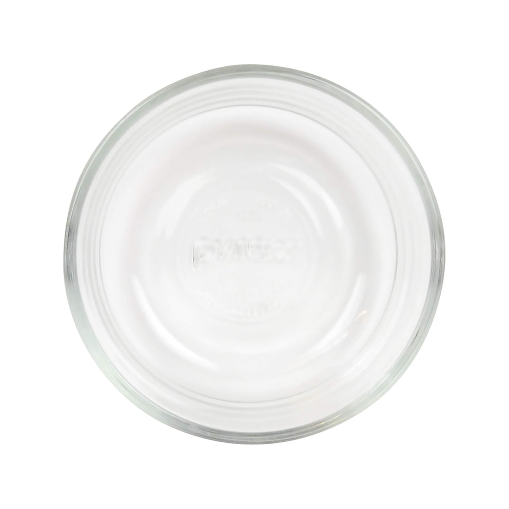 Pyrex 7202 1 Cup Glass Bowls & 7202-PC Plum Purple Lids (6-Pack) - Made in USA