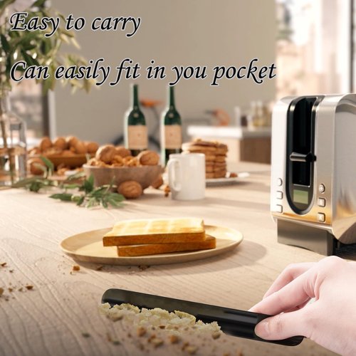 Table Crumb Sweepers for Servers Bread Crumber Cleaner Stainless Steel for Tablecloth in Restaurants and Homes, Servers, Waitresses Tool Accessories(Black)