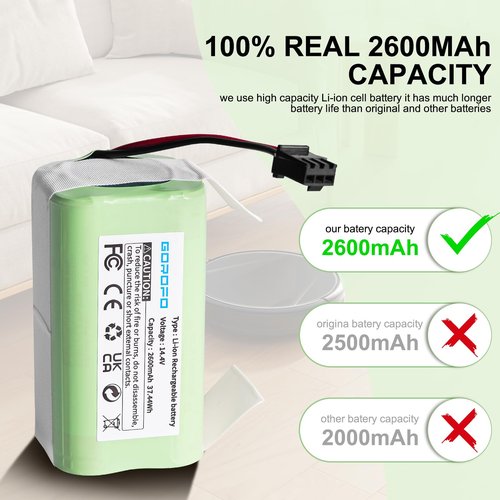 GOROFO N79S N79 DN622 Vacuum Cleaner Battery for N79S N79 DN622 500 & RoboVac 11 11S 11S MAX 11C 12 15C 15CMAX 15T 15MAX 25C 30C 30 35C G30 G32PRO G10 Hybrid