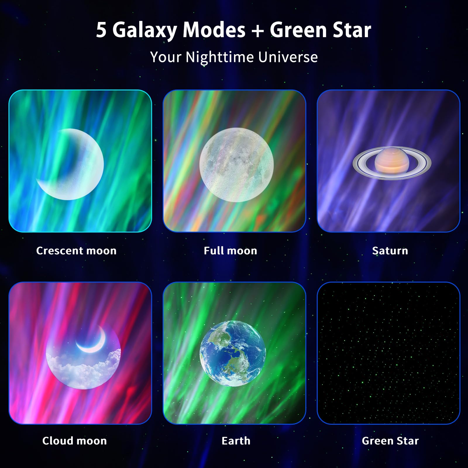 Galaxy Projector for Bedroom, Star Projector, White Noise with Bluetooth Speaker, Timer, Night Light,for Party, Living Room Decoration
