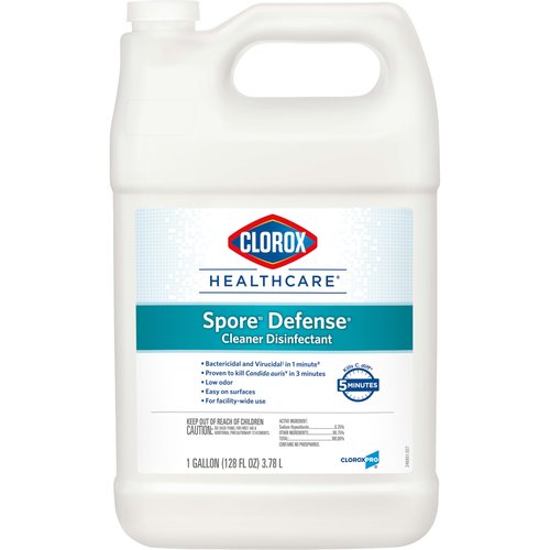 Clorox Healthcare Spore Defense Cleaner Disinfectant, Closed System Refill Bottle, 128 Fluid Ounces (Package May Vary)