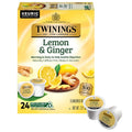 Twinings Lemon & Ginger Herbal Tea K-Cup Pods - Tangy & Spicy, Caffeine-Free, 24 Count