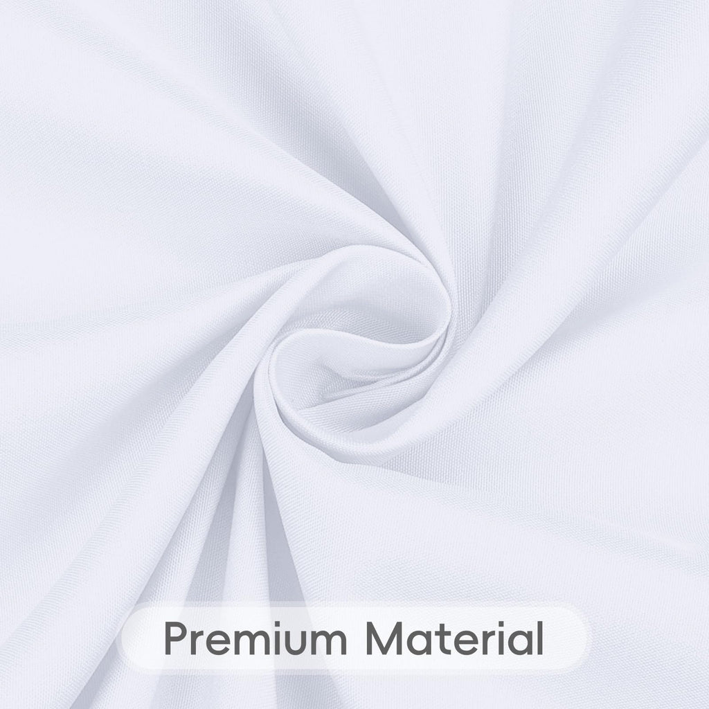 12 Pack White Tablecloth 60 x 102 Inch Rectangular Table Cloth for 6 Foot Rectangle Tables, Wrinkle Resistant Washable Polyester Fabric Table Covers for Wedding Party Banquet Buffet and Camping
