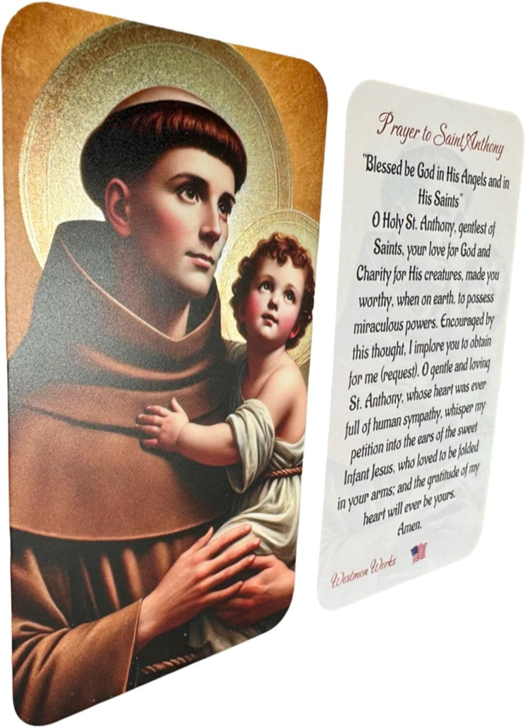 Westmon Works Saint Anthony Statue Kit - Prayer Card for Lost Objects | Made in The USA