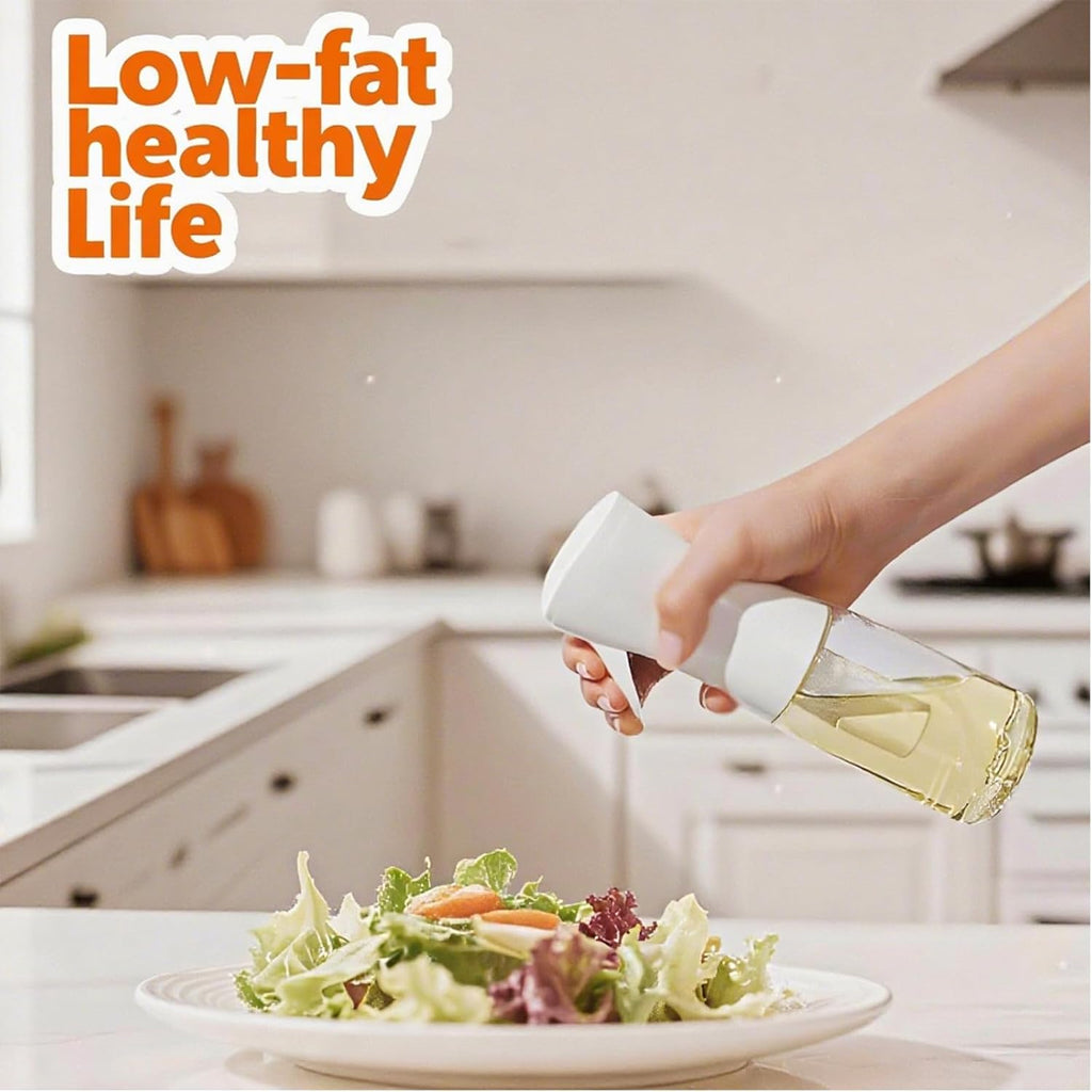 Olive Oil Sprayer - 220ml Glass Dispenser for Cooking | Food-Grade Premium Spray Bottle with Portion Control
