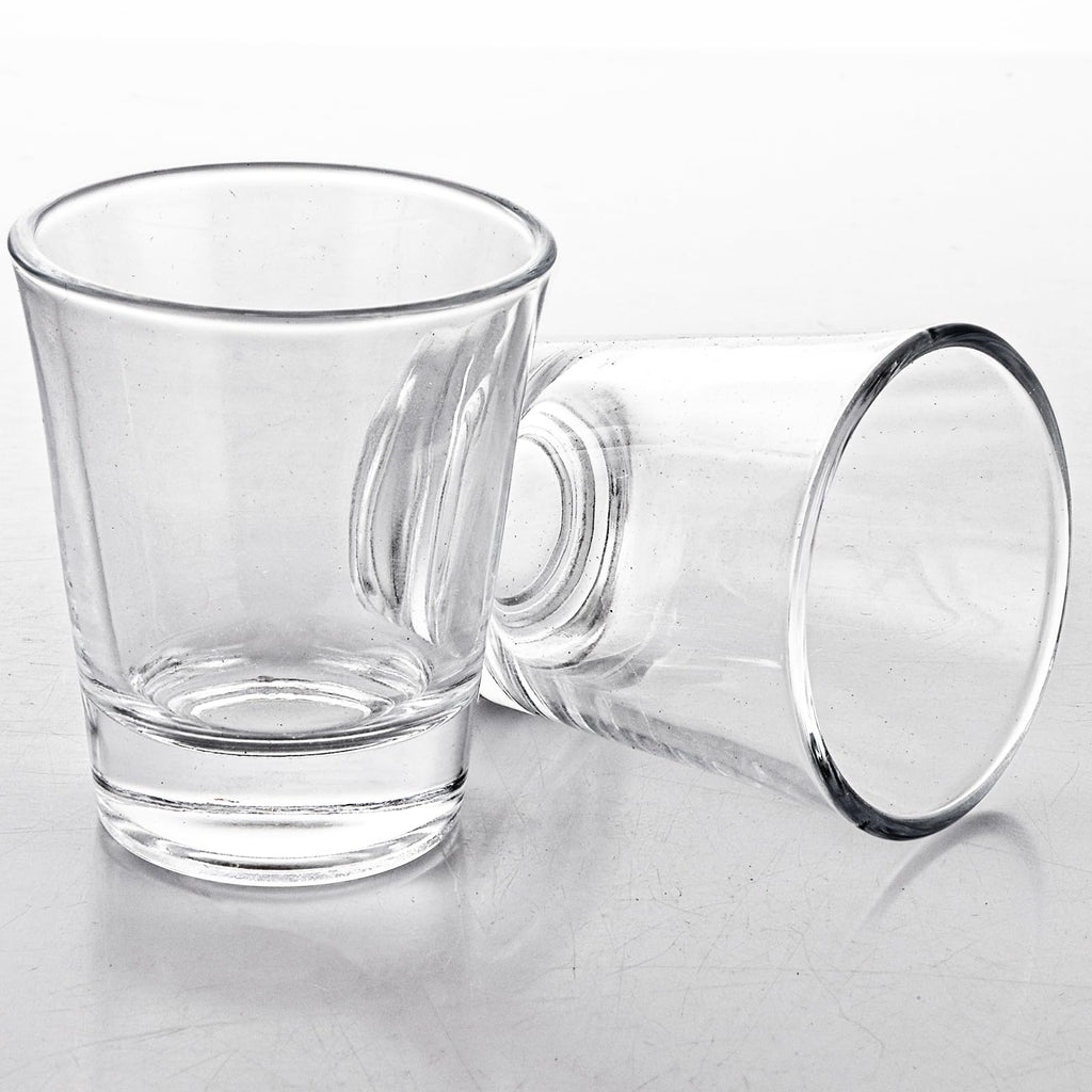 QTLCOHD 48 Pack 2 Oz Shot Glasses Bulk Clear Small Shot Cups Glass Set with Heavy Base for Vodka, Whiskey, Tequila, Espresso, Liquor