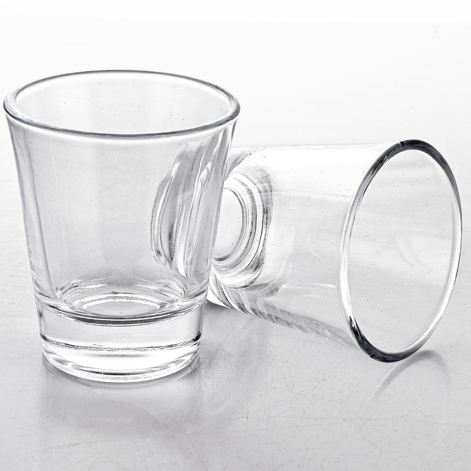 QTLCOHD 48 Pack 2 Oz Shot Glasses Bulk Clear Small Shot Cups Glass Set with Heavy Base for Vodka, Whiskey, Tequila, Espresso, Liquor