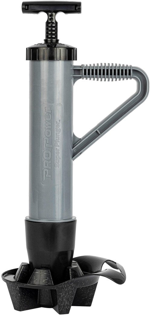 K-CO Innovations PRO Power® Super Plunger® - High Pressure Plunger Utilizing Water Pressure to Clear Clogs - Toilet Plunger Storage Caddy Included - Made in USA by Disabled Veterans