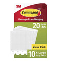 Command 20 lb XL Heavyweight Picture Hanging Strips - Damage-Free Hangers for Easy Wall Decor | 10 Pairs, White Adhesive