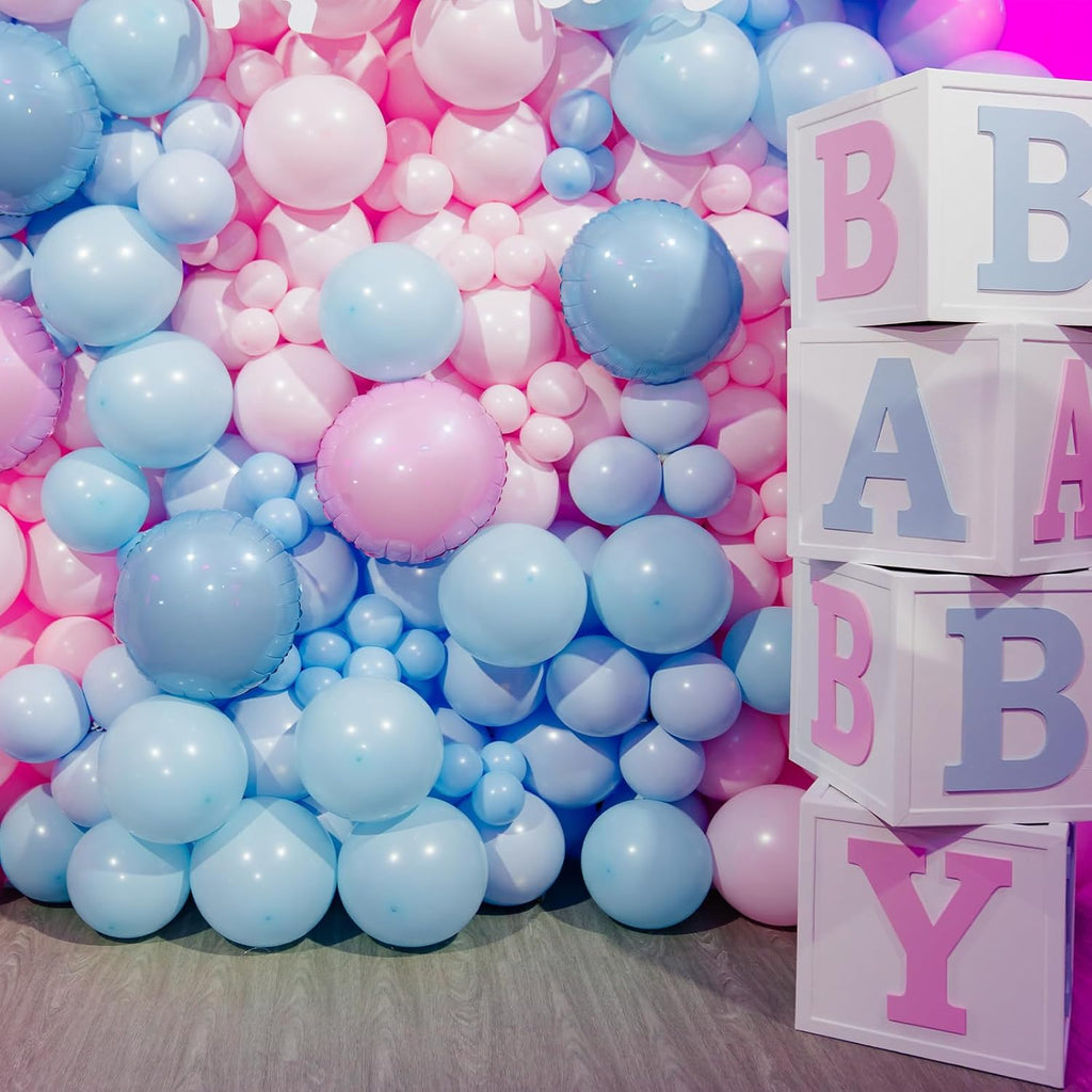 RUBFAC Pink Balloons - 129-Piece Set in Light Pastel Pink for Birthday, Baby Shower, and Wedding Decor
