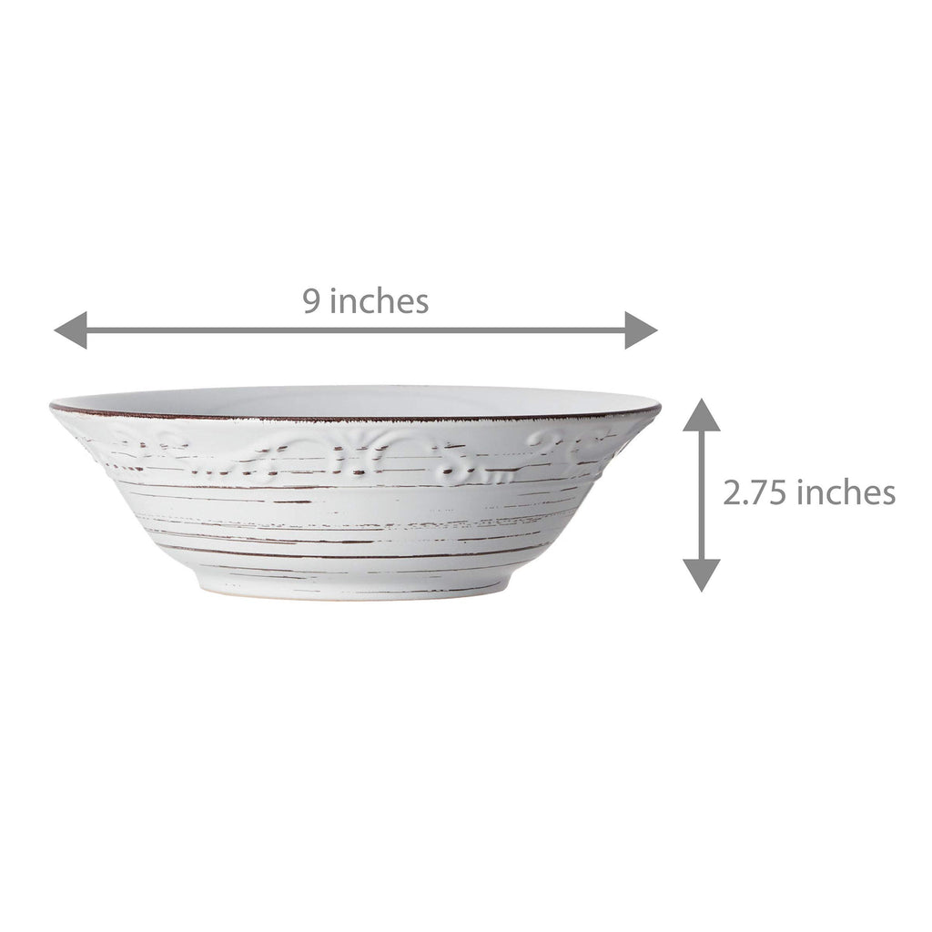 Pfaltzgraff Trellis Serve Bowl, 9", White