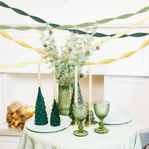 Sage Green Crepe Paper Streamers 8 Rolls 656 ft Crepe Paper Decorations for Birthday Party, Baby Shower, Wedding, Bridal Shower, Bachelorette