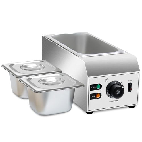 1000W Electric Chocolate Tempering Machine, Commercial Chocolate Melter with 2 Cylinders, Water Bath Heating, Adjustable Thermostat & Indicator Light, Stainless Steel Chocolate Warmer