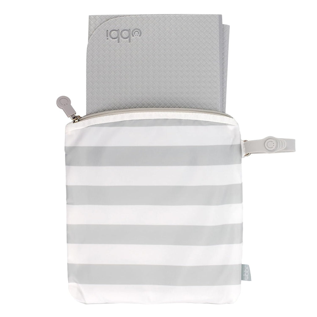 Ubbi Portable Changing Mat - Soft & Comfortable Diaper Bag Accessory for Newborns | Easy to Clean, Gray