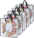 Skiennix Wreath Storage Bag - 5 Pack 26x9 Inch with Zipper & Handles | Underbed Organizer for Christmas Decor