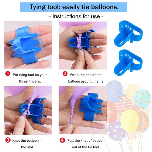 Balloon Arch Garland Kit, 82ft Balloon Garland Strips - 500Pcs Glue Point Dots Tape - 20 Balloon Flower Clips and 2 Tie Tools for Balloon Arch, Birthday Party, Wedding Decoration