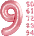 Pearlescent Pink Number 9 Balloon - 40 Inch Giant Birthday Decoration for Girls | Perfect for 9th, 19th, and 29th Parties