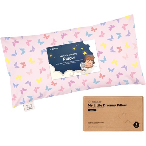 My Little Dreamy Toddler Pillow - Organic Cotton Travel Pillow with Soft, Breathable Pillowcase | 10x18 Inches for Ages 2-5