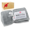 WECURATED Get Well Healing Blanket, Gray, 50"x65"