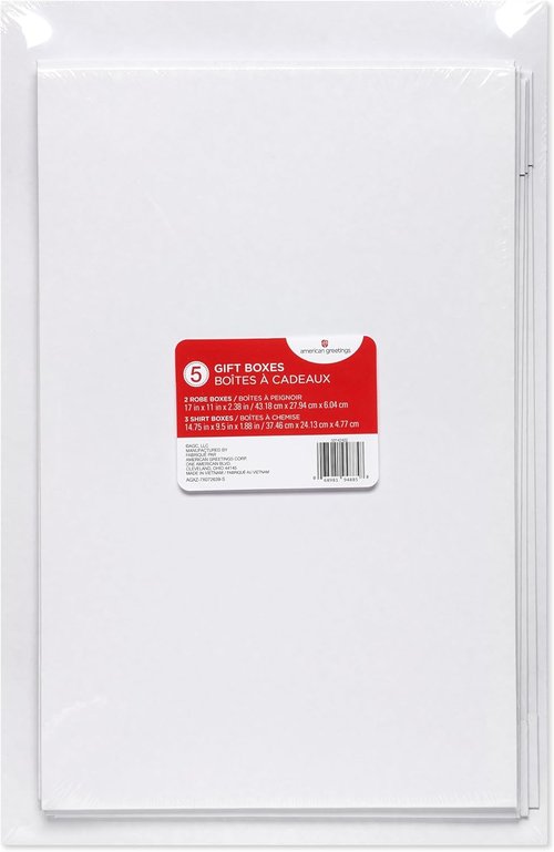 American Greetings Gift Boxes - White with Lids for Presents | Assorted Sizes for Any Occasion