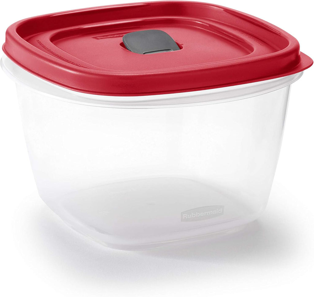 Rubbermaid Easy Find Food Storage Containers - 7-Cup Size with Vented Lid - Red Color