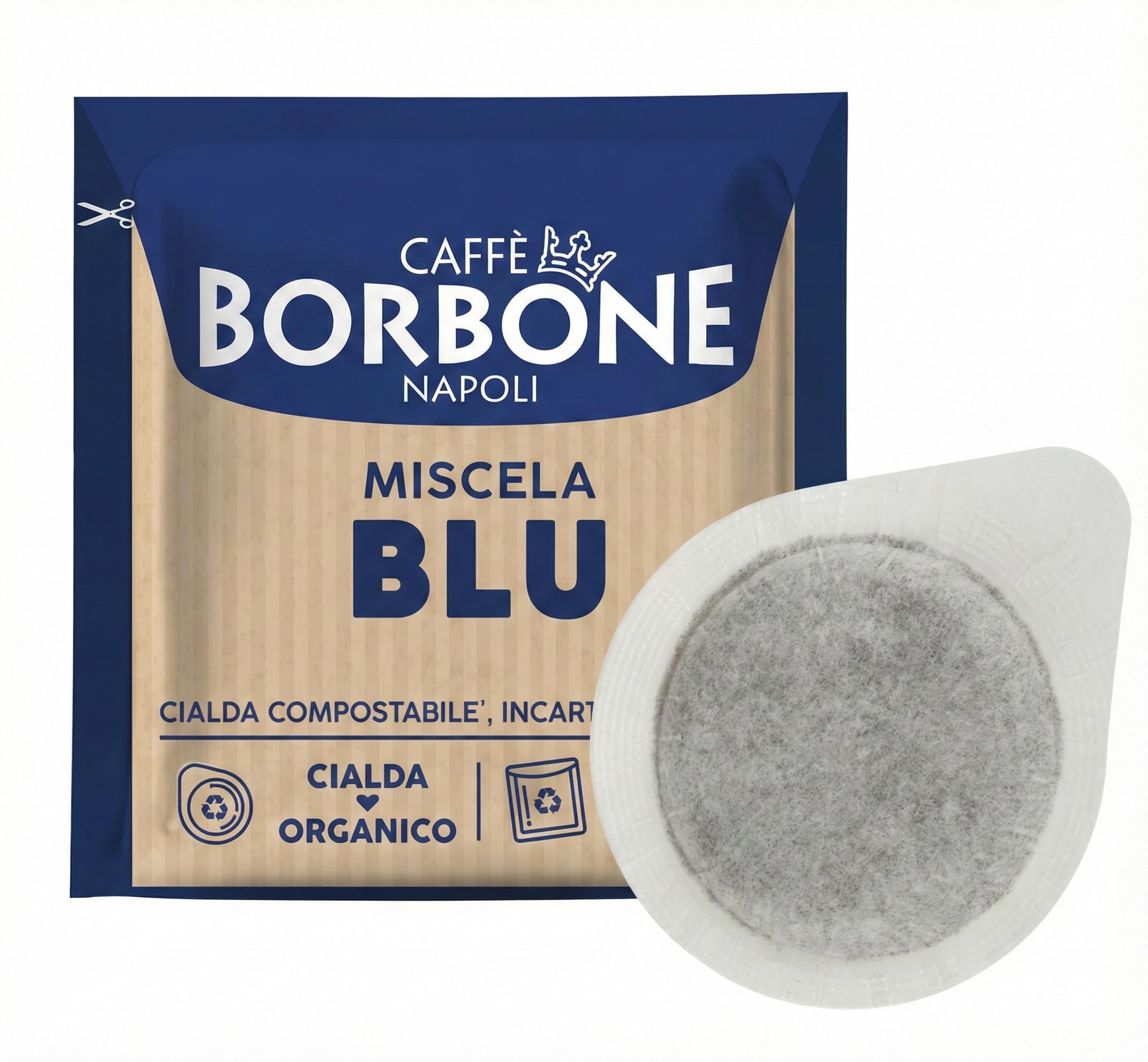 Caffè Borbone Espresso Pods, Miscela Blu, Blue Blend, Dark Roast ESE Pods - 150 Count