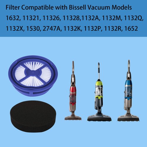Aolleteau Filter Compatible with Bissell Symphony All-In-One Vacuum and Steam Mop Models 1132 Series, 1632, 1132, 1530, 2747A, Compare to Part# 1603520