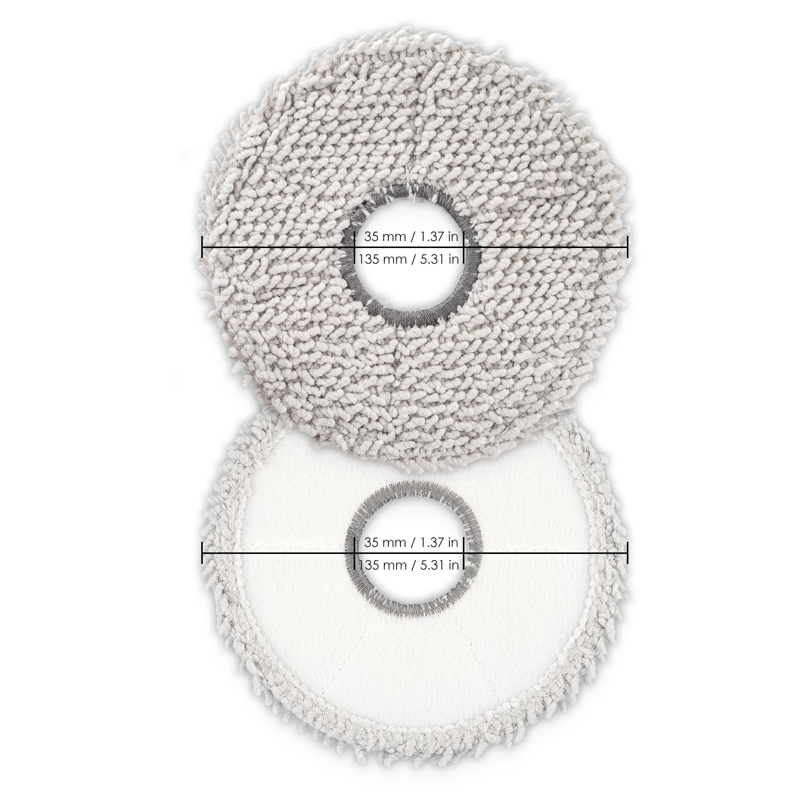 (4 Pack) Mop Pads for ECOVACS DEEBOT T30 Pro Max/ T30 Pro Omni/ T30S/ T30S Combo/ T30C Omni/ X5 Pro Omni/ X2 Omni X2 Pro T20 Omni X1 Omni X1 PRO Omni X1 PLUS T10 Omni T10 Turbo Yeedi M12 Pro+ X1 Turbo