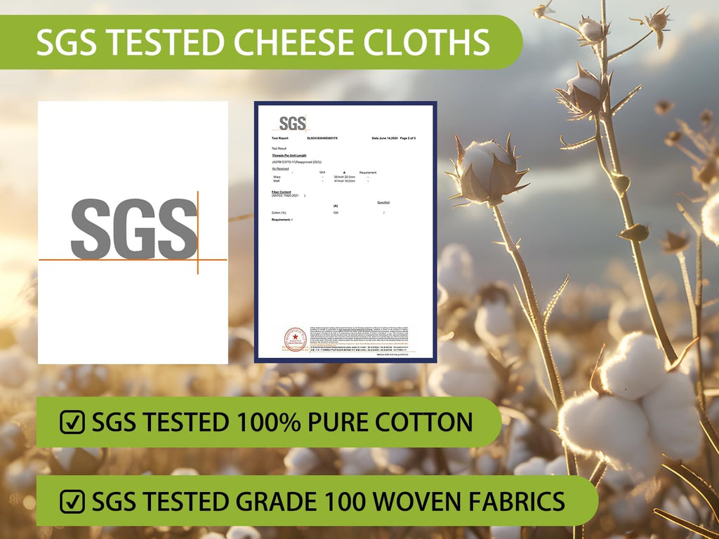 Olicity Cheesecloth - Grade 100 Unbleached Muslin Strainer Cloths | 20x20 Inch, Reusable - 2 Pack