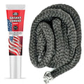 Midwest Hearth 832-1680 Door Rope Gasket and Adhesive 3/4" x 84" | Fits Quadra-Fire, PelPro, Heatilator & Heat N Glo | Graphite Fiberglass | Made in USA