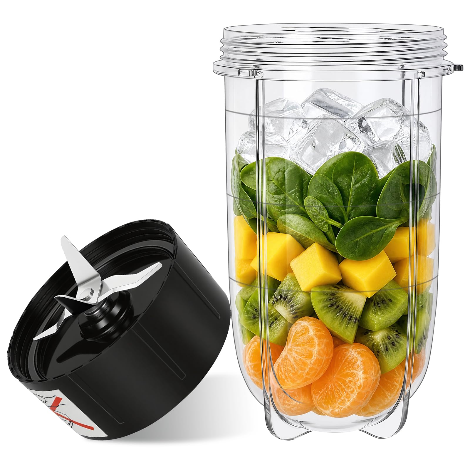 Replacement Cross Blade + 16oz Cup Set for Magic Bullet, Replacement Parts compatible with 250 W Magic Bullet MB1001 Blender