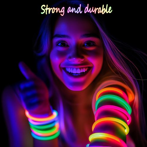 JSronms 300 Ultra Glow sticks bulk party pack，8" Neon Glowsticks Easter Party Favors，Glow sticks for kids，Halloween Glow in the Dark Party Supplies Pack、With Bracelets and Necklaces