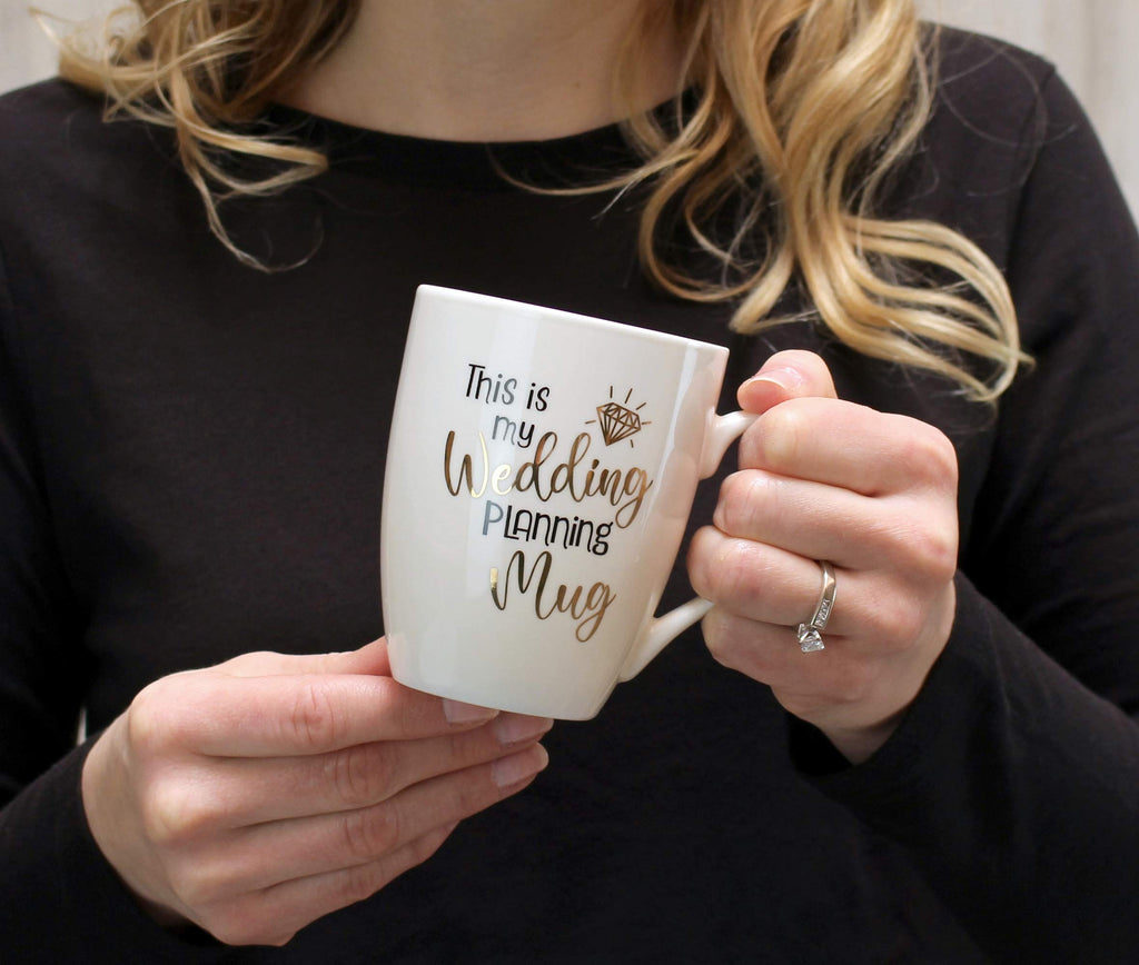 Lillian Rose Wedding Planning Coffee Mug, 4", Cream (CM100 WP)