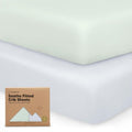 KeaBabies Organic Crib Sheets - 2-Pack Fitted Jersey Cotton for Baby Beds | Soft, Breathable & Cute Prints (Cove)