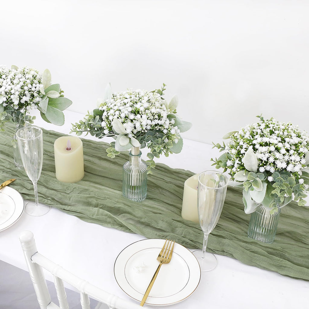 SEMONONIA Artificial Babys Breath Bridesmaids Bouquets Set of 4-7 Inch White Fake Gypsophila Bouquet for Bridesmaid, Real Touch Small Bouquet for Bridesmaids Wedding Bridal Shower Centerpieces