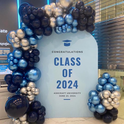 Awenztech Metallic Blue Balloons - 12 Inch Chrome Latex Balloons | 50pcs for Parties & Celebrations