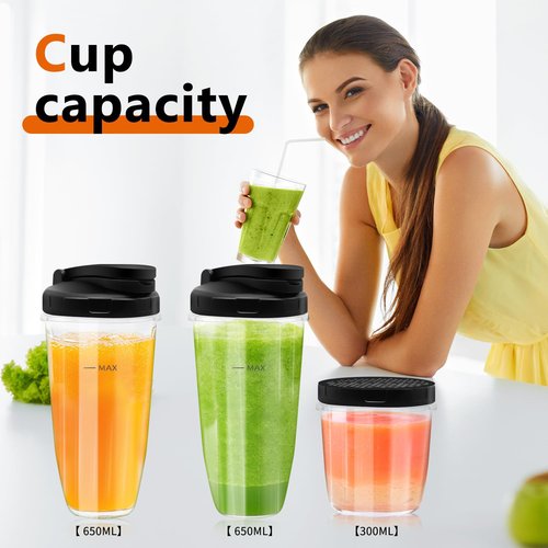 900W Blender for Smoothies, Personal Blender for Shakes and Ice Crushing for Kitchen with 3 Portable Cups, Single Serve Smoothies Maker for Juices, Frozen Drinks