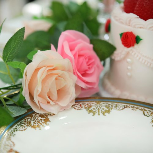 GREENTIME 2Pack Artificial Rose Flower Garland 6.5 FT Fake Rose Vine for Wedding Arch Table Centerpiece Arrangement Wall Party Decoration Stairs Fireplace Decor Mirror Decor