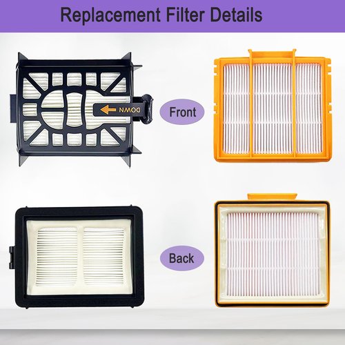 Replacement Parts for Shark Power Detect/Detect Pro RV2820AE AV2800ZE RV2820YE RV2820ZE AV2820S AV2820AE RV2800AE RV2800S Vacuum,Main Brush Filter Side Brush Pre Filter Pre-Motor Foam&Felt Filter