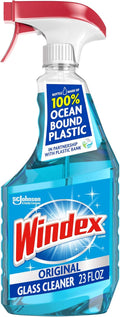 Windex Glass Cleaner Spray - Original Blue Formula for Streak-Free Shine | 23 Fl Oz